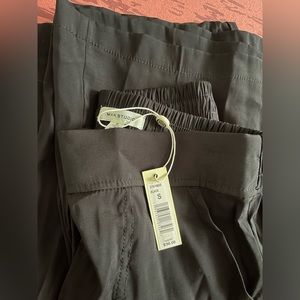 NWT Max Studio Peached Twill Wide Leg Pull-On Pants in Black
